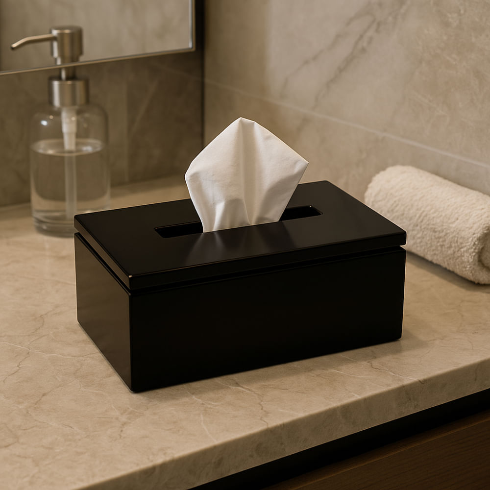 Porta Lencos Flex Preto Banho Mais